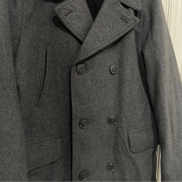 GAP Wool Blend Peacoat – Charcoal Gray, Men’s Medium - Picture 2 of 7
